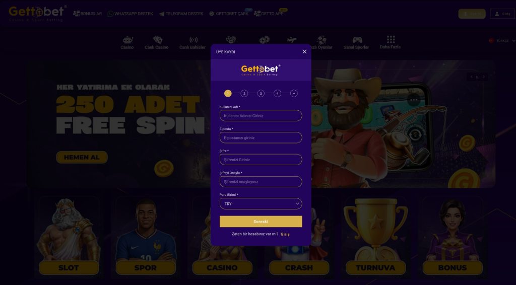 gettobet üyelik sayfası